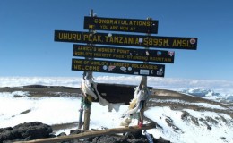 Top of Kilimanjaro - summit sign
