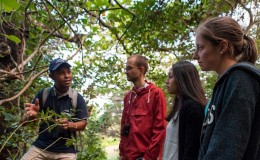 Wildlife Holiday in Madagascar guide teaching young students about Malagasy wildlife Manafiafy