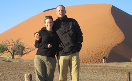 Sales Consultant Victoria and Operations Manager Richard Smith in the Namibian desert