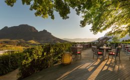 Delaire Graff restaurant exterior and terrace, Cape Winelands, South Africa
