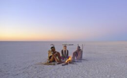 The Makgadikgadi Salt Pans in Botswana  