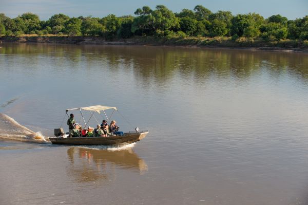 Boating on the South Luangwa during green season
