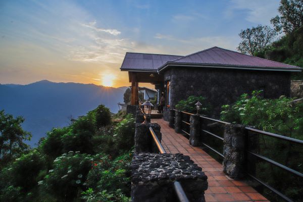 Sunrise over the forest suite Nkuringo Uganda